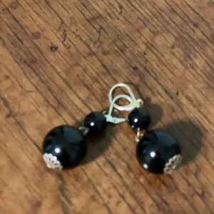 Black and Silver Earrings